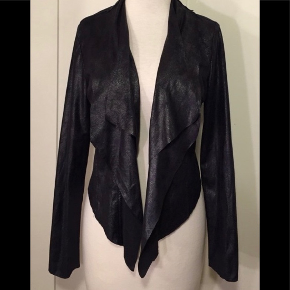 Knox Rose Faux Suede Drape Jacket Size Small